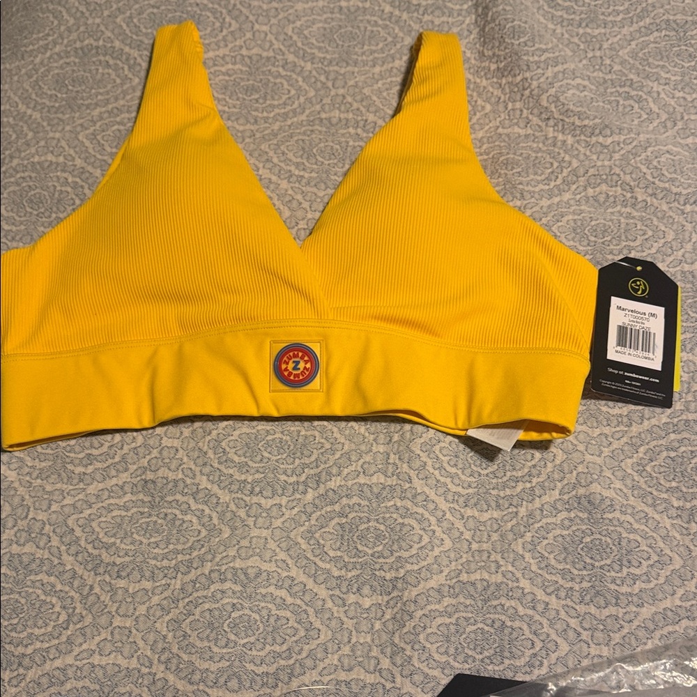 Zumba Fitness Yellow Sports Bra